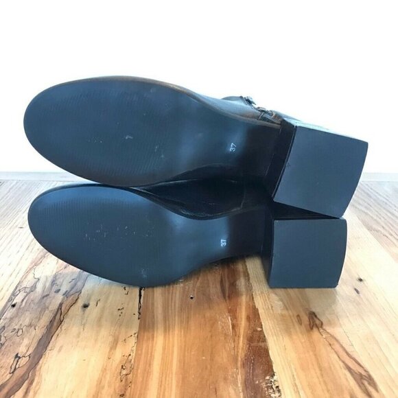 Rebels Ankle Boots Booties Black Block Heel 6.5 - Picture 6 of 8